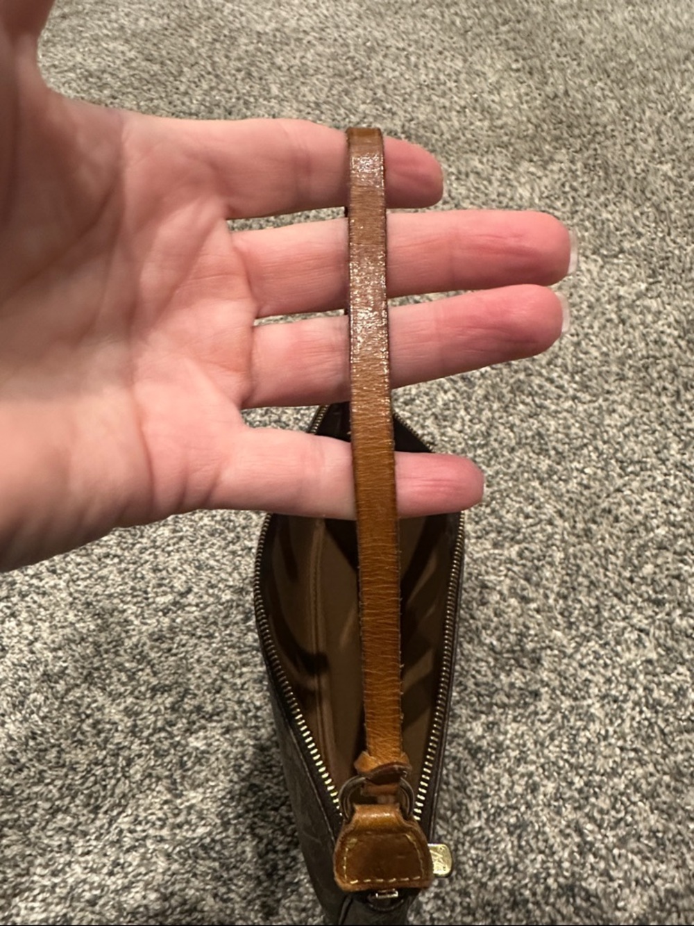 Louis Vuitton Monogram Canvas Shoulder Pochette in Brown and Tan - Picture 10 of 16
